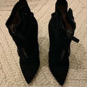 Tabitha Simmons Black Buckle Heels